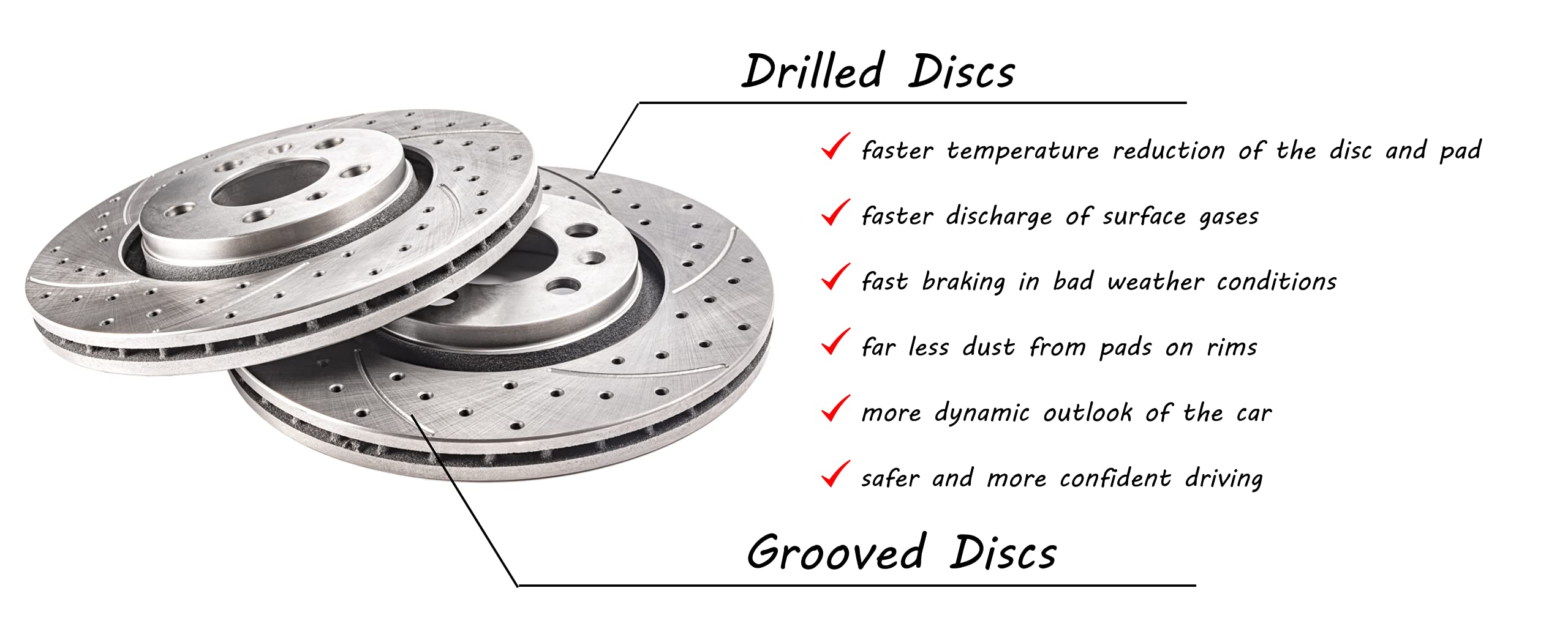 Amazon.com: Drilling Grooves GT Sport Brake Disc Rotors